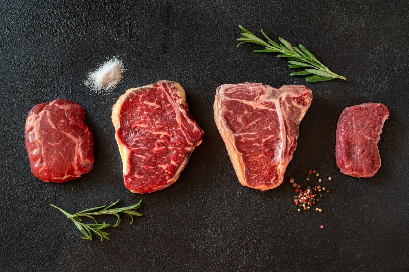 Image of different types of beef cuts